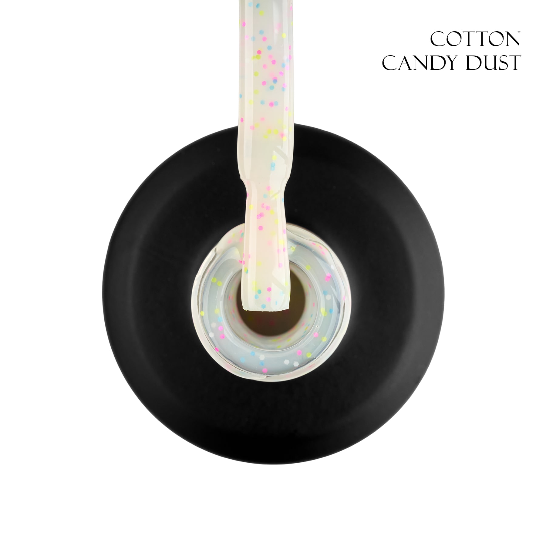 GLOSS Yogurt Base Cotton Candy Dust, 15 ml (white-beige with colorful confetti)
